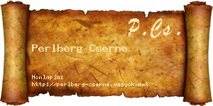 Perlberg Cserne névjegykártya
